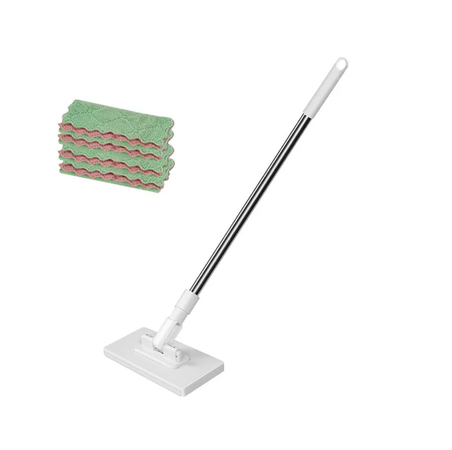 Disposable Dust Mop with 4 Reusable Cloths
