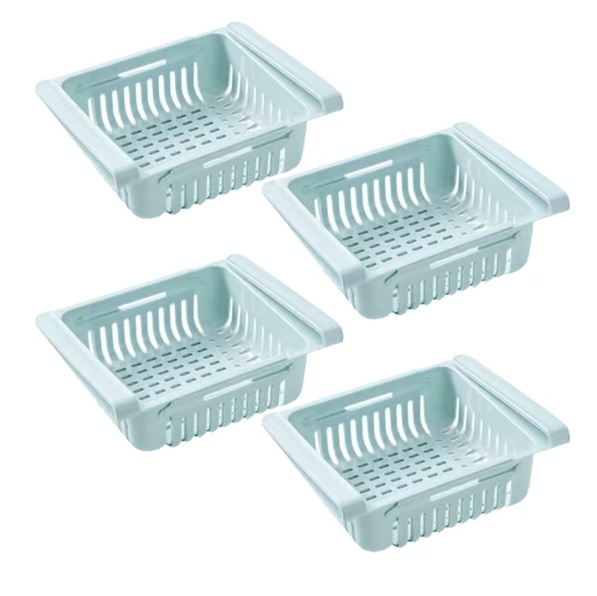 Refrigerator storage basket rack Set of 4 pieces