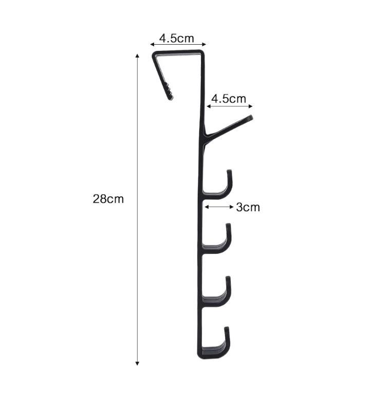 Vertical Door Hooks Hangers Rack - Set of 3 pieces