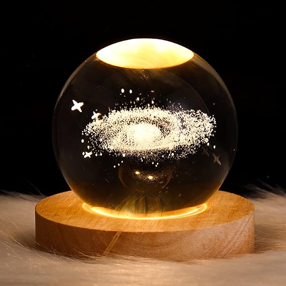 3d Galaxy Solar System Crystal Ball Night Light