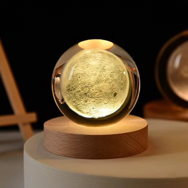 3d Galaxy Solar System Crystal Ball Night Light