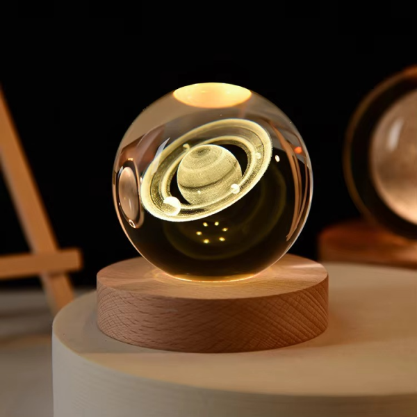 3d Galaxy Solar System Crystal Ball Night Light