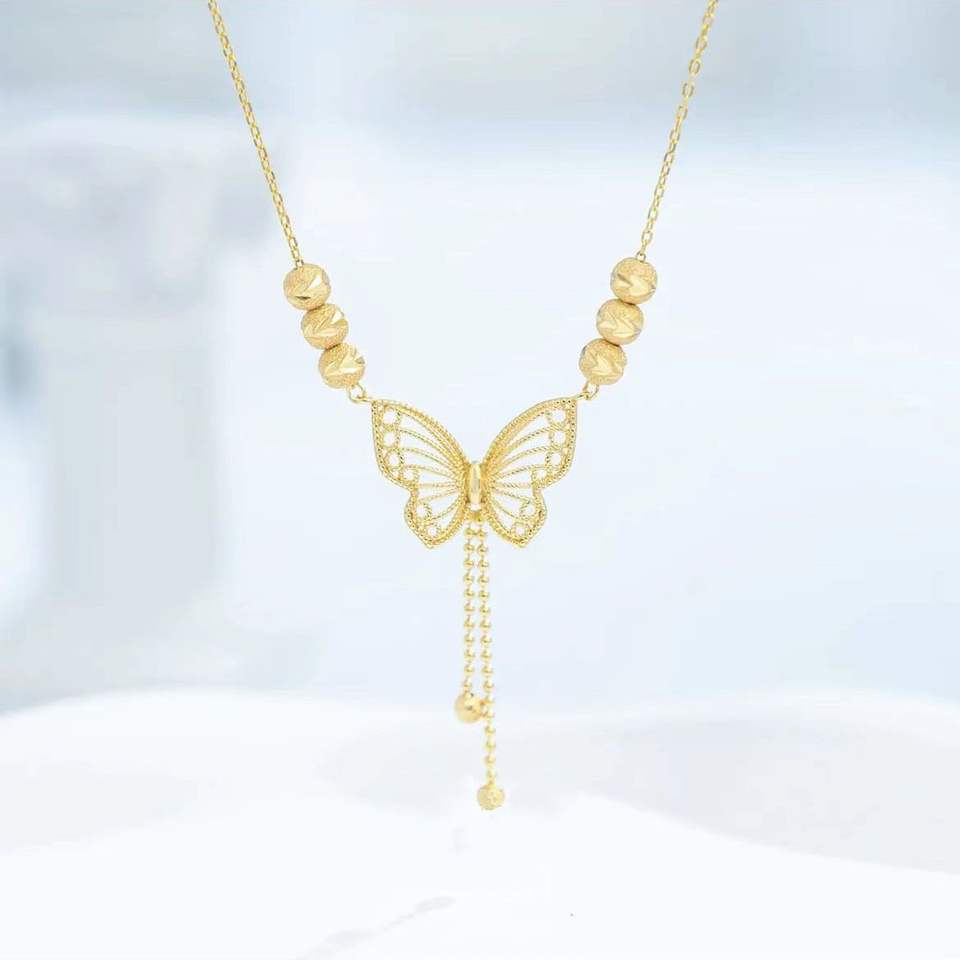 Gold Plated Butterfly Necklace