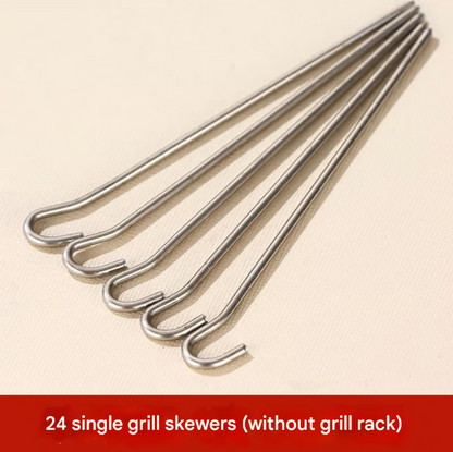 Air Fryer Barbecue Grill Vertical Barbecue Kebab Stand + 24 Skewers