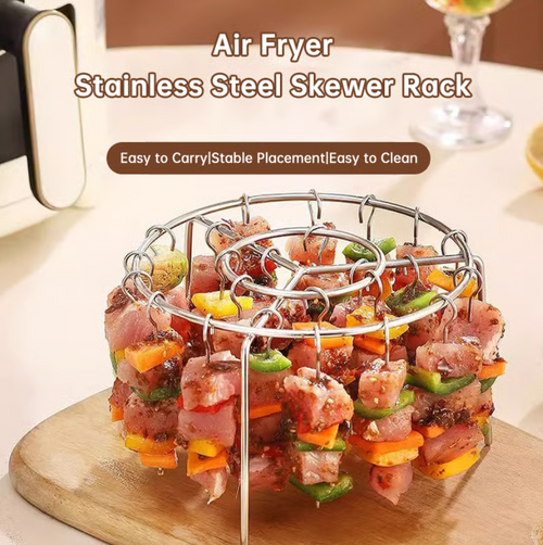 Air Fryer Barbecue Grill Vertical Barbecue Kebab Stand + 24 Skewers