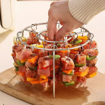 Air Fryer Barbecue Grill Vertical Barbecue Kebab Stand + 24 Skewers