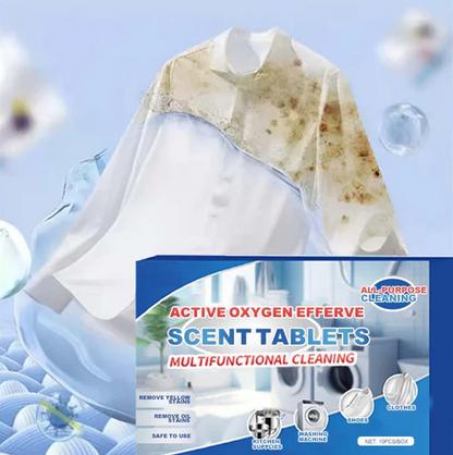 All-purpose Active Oxygen Cleaning Effervescent Set of 80 Tablets