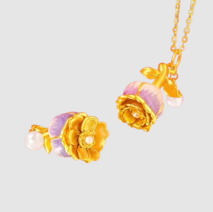 Women’s Elegant Blooming Rose Necklace