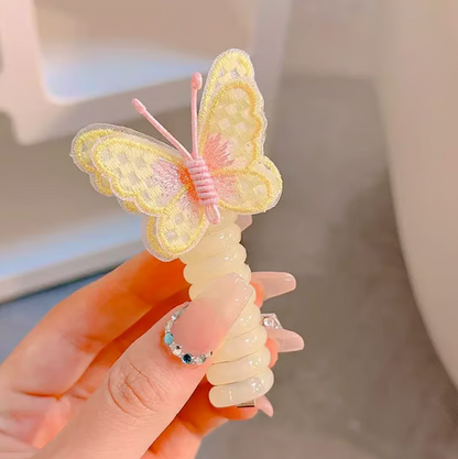 Butterfly Telephone Wire Hair Bands - Set of 6 pieces