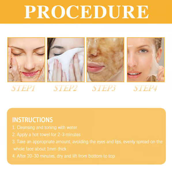 Whitening and Spot Reducing Rejuvenating Honey Tear-Off Mask