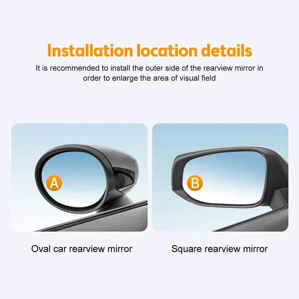CLEARANCE SALE - Car Convex Blind Spot Mirror - 2 PCS
