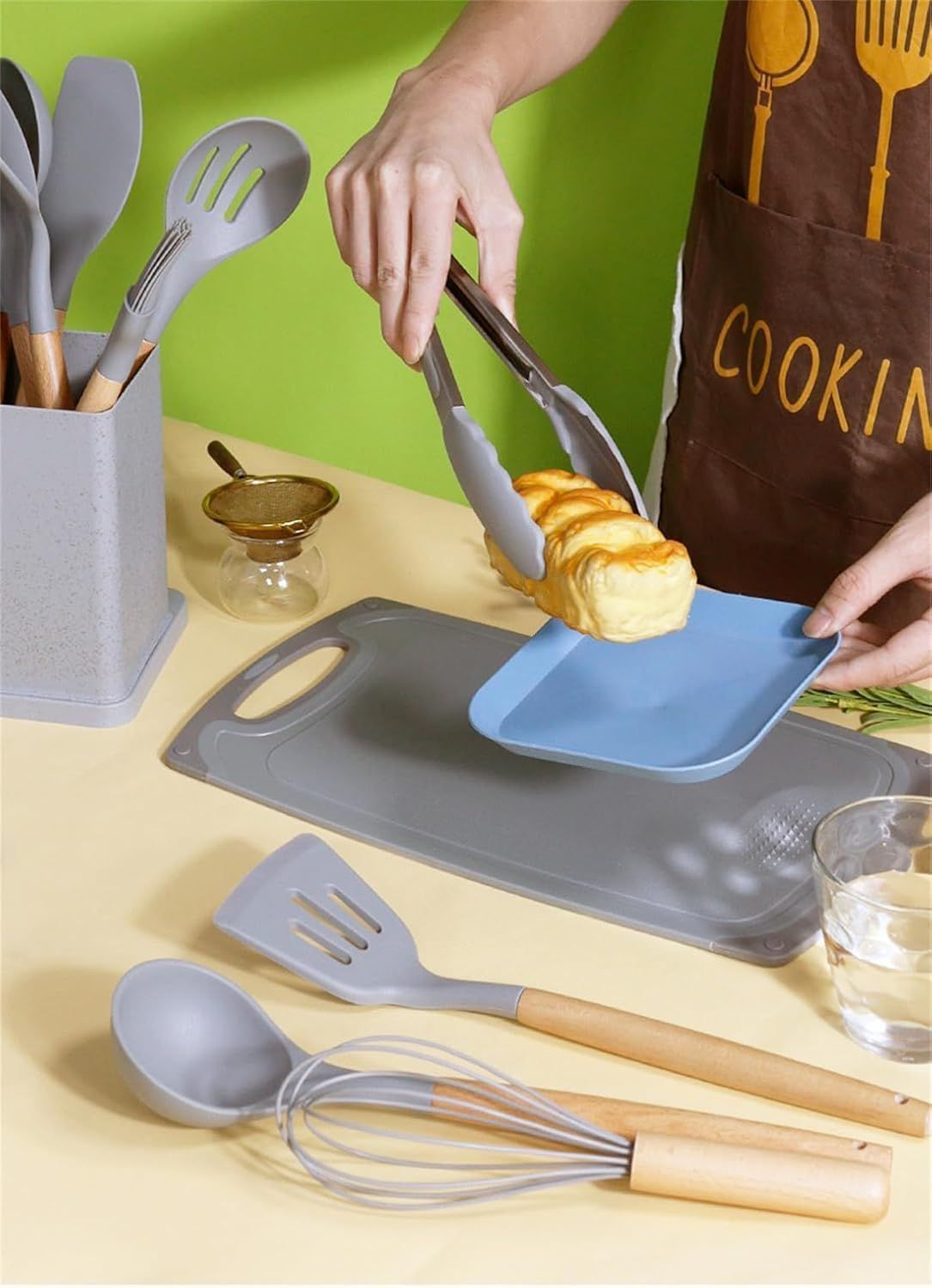 19 Pcs Kitchen Cooking Utensils and Knife Set