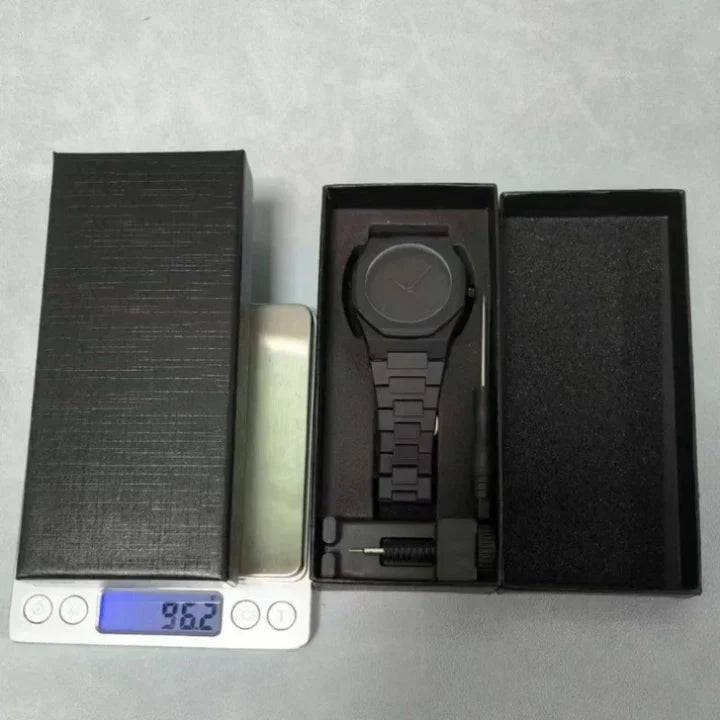 Men's Black Stainless Steel Watch with Arabic Numerals – Japan Miyota Quartz