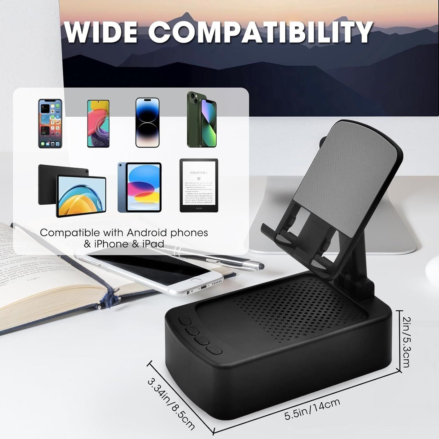 Mobile Phone Holder with Bluetooth Speaker