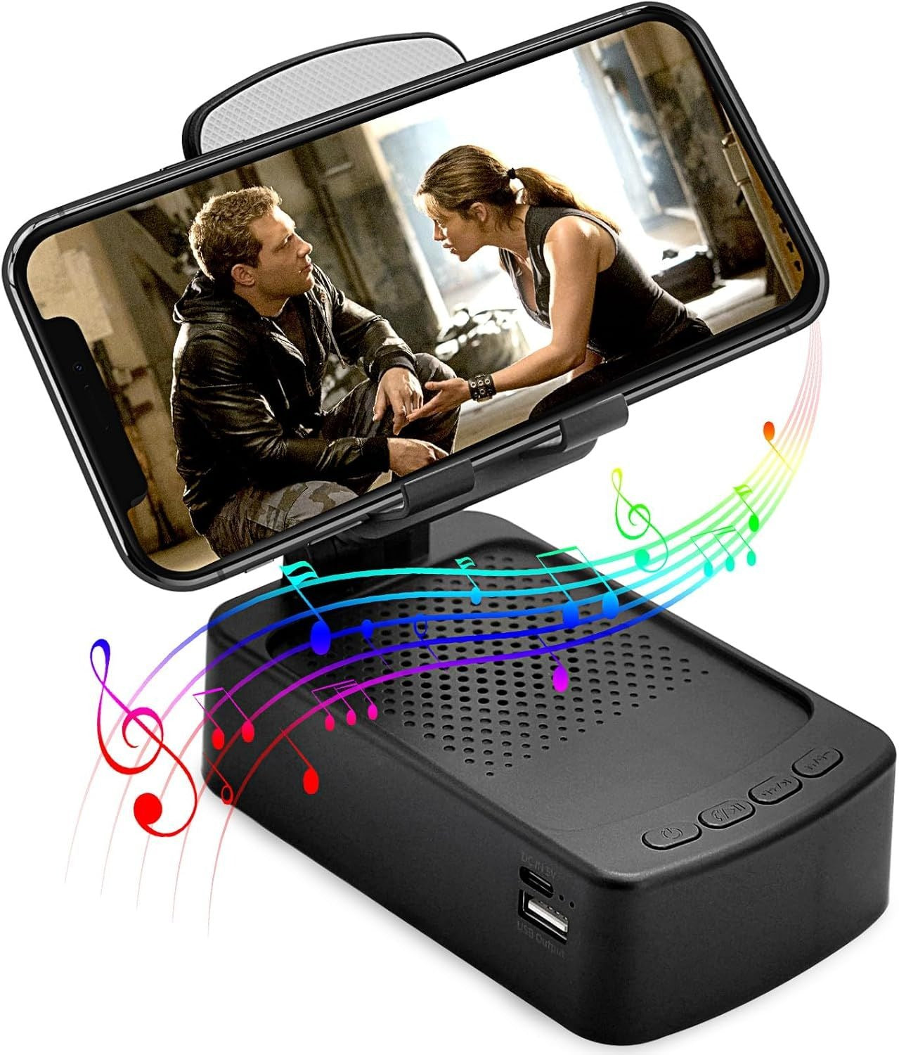 Mobile Phone Holder with Bluetooth Speaker